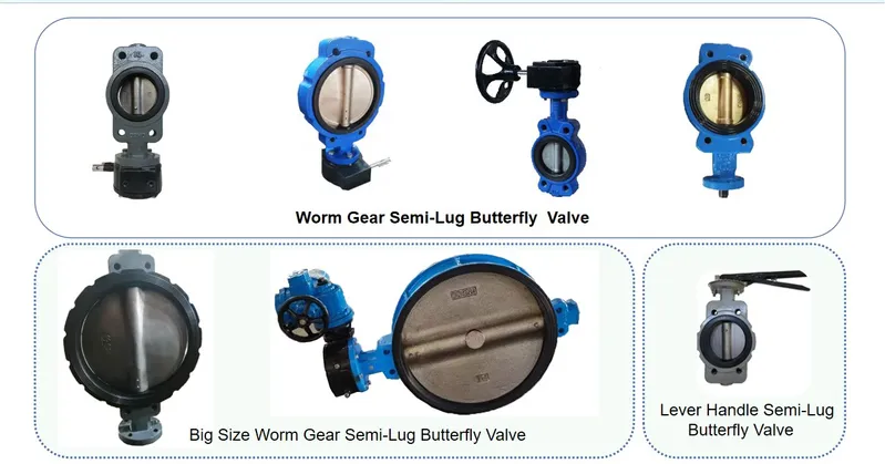 Pn16 DN200 EPDM Seat Di Semi-Lug Butterfly Valve