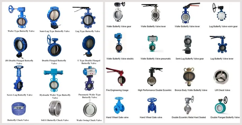 Handwheel NBR EPDM Viton Seat Wafer Butterfly Valve