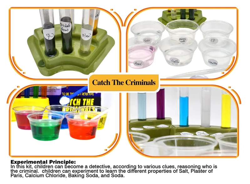 Kids DIY Science Experiment Stem Montessori Toys of Catch The Criminals