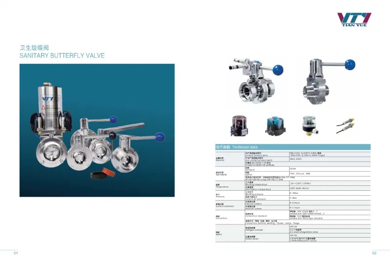 Sanitary Valve Stainless Steel Valve Pneumatic 3A Ball/Butterfly/Check/Diaphragm/Divert Valve