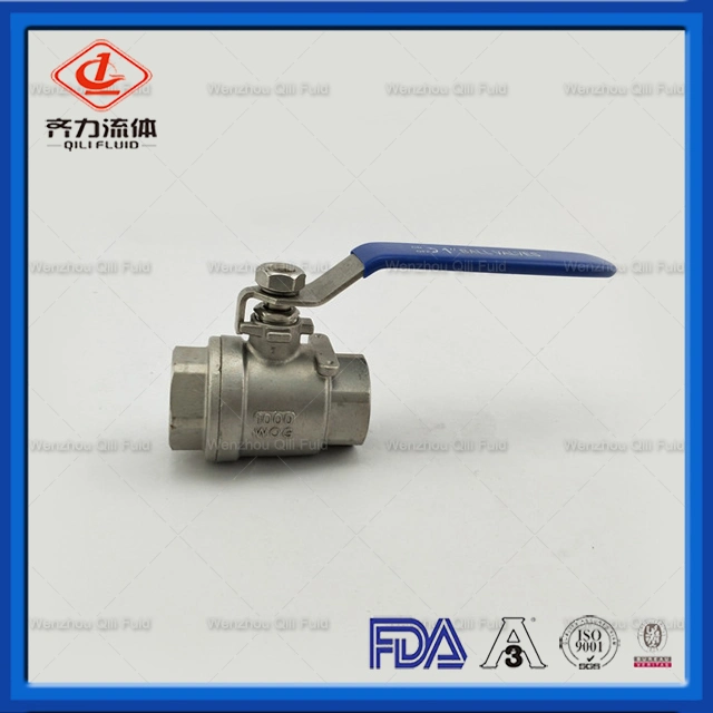 Hydraulic 2 Pieces Ss Threaded Ball Valve