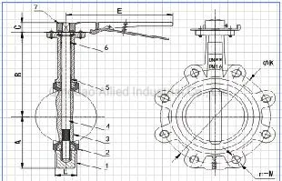 Lug Type Butterfly Valve En558-1, API609, Ductile Iron Valve