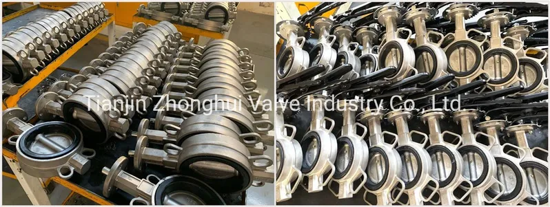 CF8 CF8m Wafer Turbine Stainless Steel Butterfly Valve