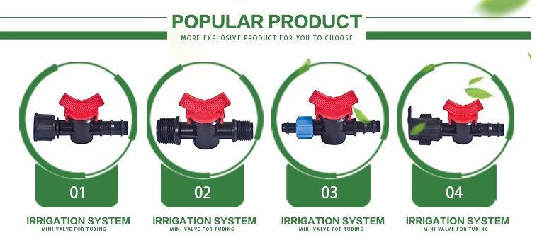 Plastic Irrigation Offtake Mini PP Valve for Drip Tape