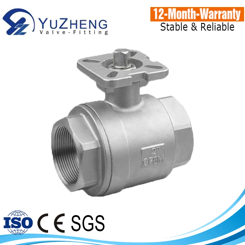 Stainless Steel Bsp Thread Ball Valve Ss 2PC Floating Valve