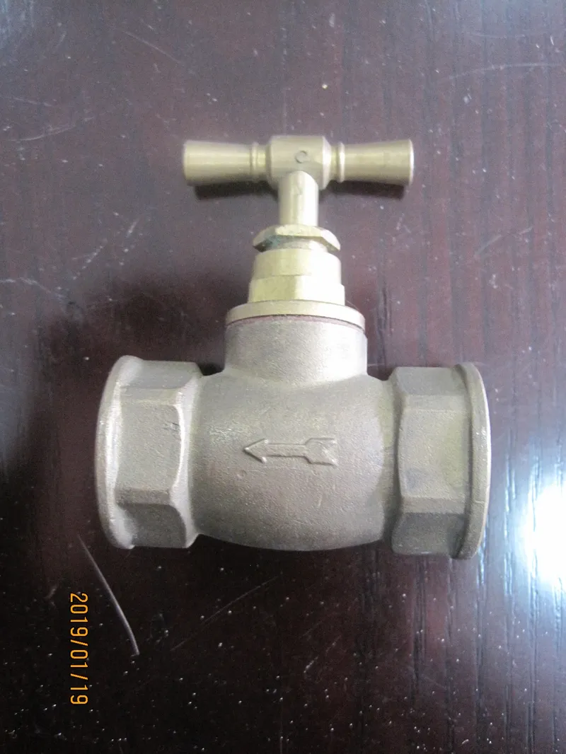 Forged Brass Stop Valve with Iron Wheel, Bronze Stop Valve