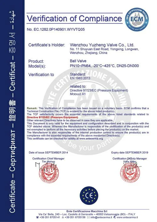 1PC Ss Ball Valve Standard Flanged Connection