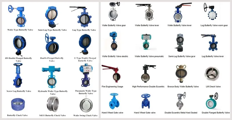 Cast Iron Semi-Lug Wafer Butterfly Valve with Worm Gear Actuator