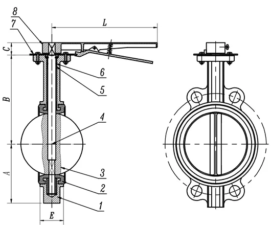 Stainless Steel Single Plate Check Valve in Wafer Type