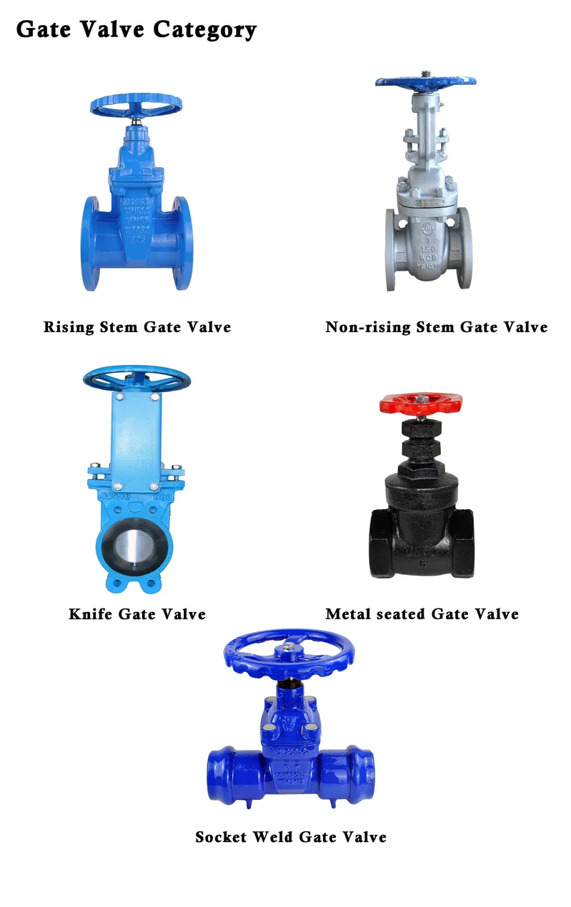 Like Flange Connection DN 20 Galvanized Hand Operated Sluice Gate Valve API 6A Class 600