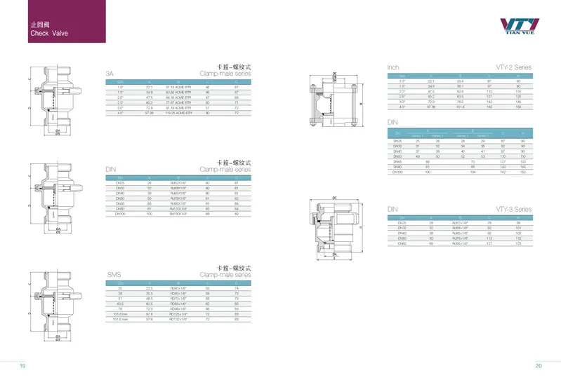 Stainless Steel Sanitary Tri Clamped Check Valve&Non Return Valve