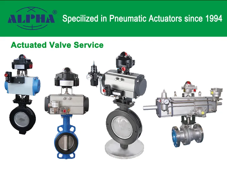 Alpha C Series 90 Degree Rotary Pneumatic Actuator for Ball Valve Control Valve