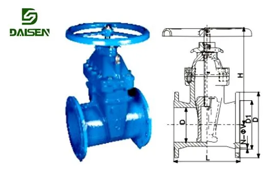 Ductile Iron Resilient Seated Sluice Valve Pn10/16 Gate Valves