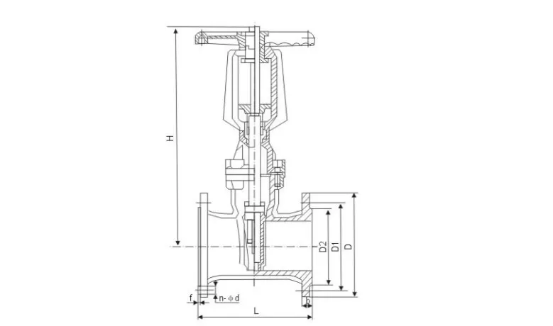 BS5163 Middle Type Nrs Ggg40 Gate Valve for Water