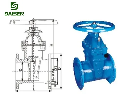 Pn10/16 Pressure Valve Ductile Iron Resilient Seated Gate Valve