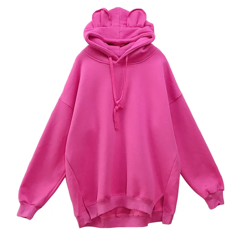 New Style Plus Size Clothing Rabbit Ears Long Warm Hoodies