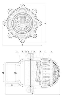 Factory Flap Type Foot Valve with Multi Sizes