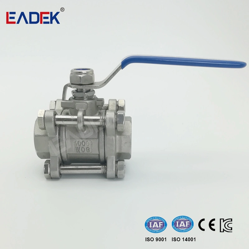 Ss Stainless Steel Threaded Ball Valve 1000wog