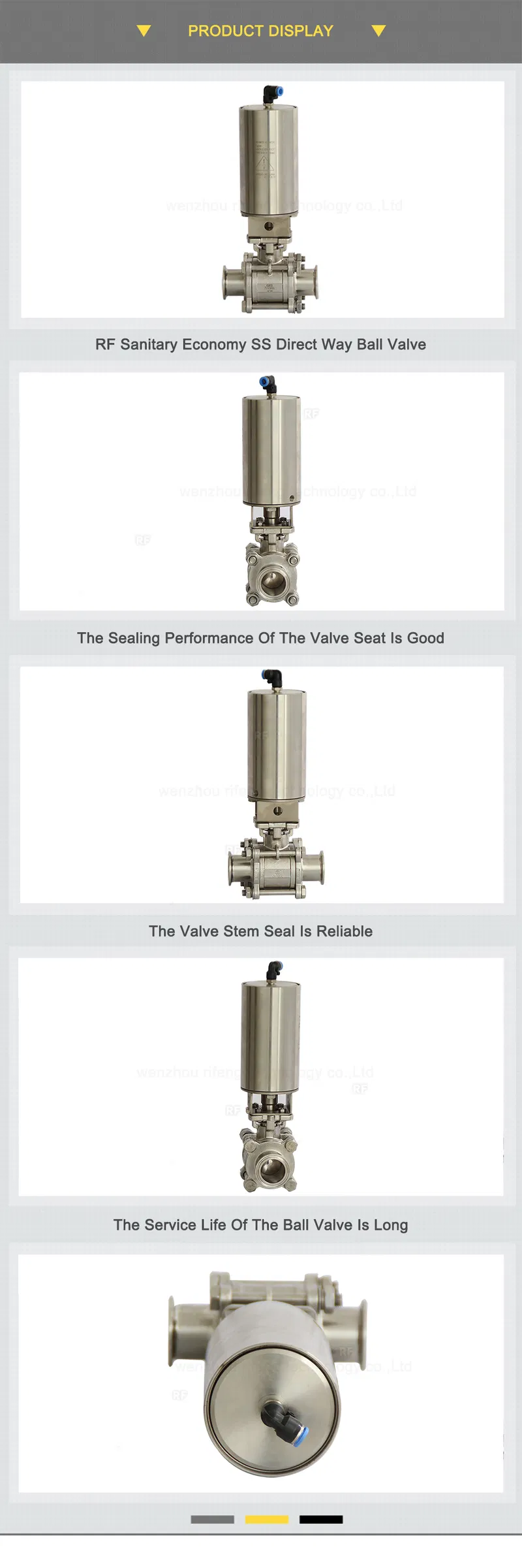 RF Sanitary Economy Ss Direct Way Ball Valve