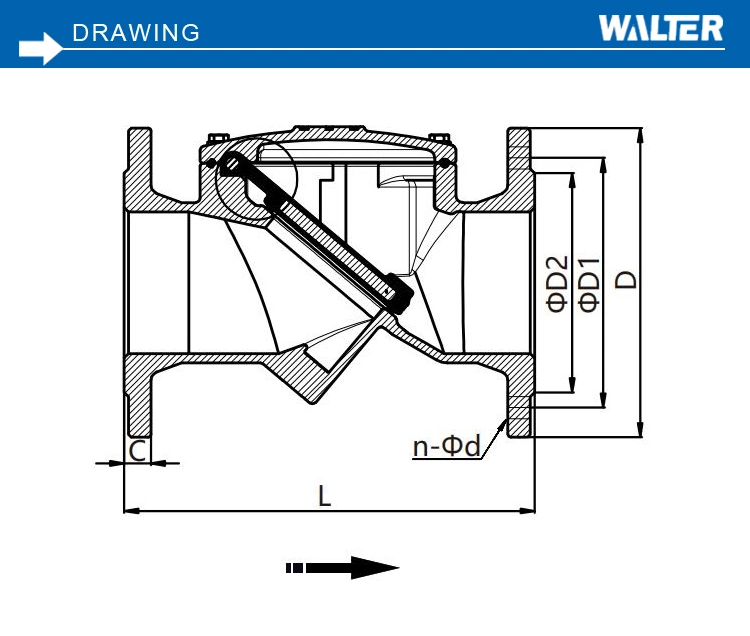 NBR O-Ring Swing Check Valve