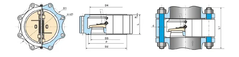 Lug Type Retainer-Less Dual Plate Check Valve