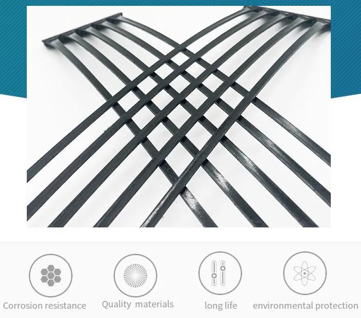 PP/PE Unidirectional Uniaxial Tensile Plastic Geogrid for Roadbed Reinforcement