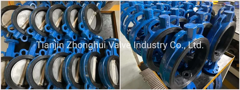 Handwheel NBR EPDM Viton Seat Wafer Butterfly Valve