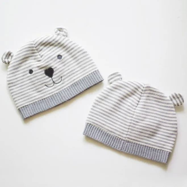 Winter 100% Acrylic Warm Baby Knit Hat with Bear Ears