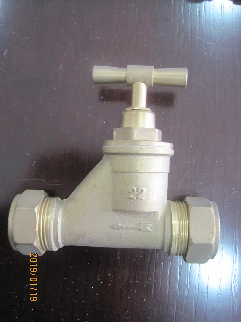 Forged Brass Stop Valve with Iron Wheel, Bronze Stop Valve