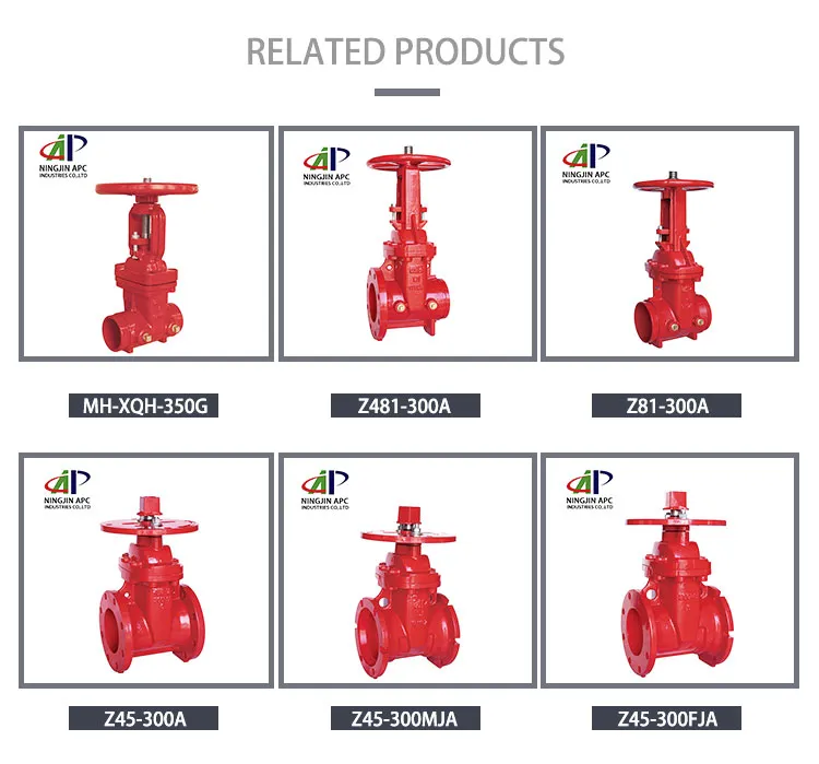 FM UL 200psi Groove Ends Non Rising Stem Gate Valve