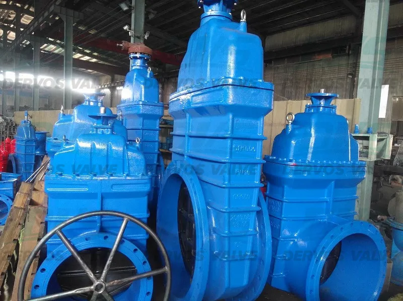 Resilient Gate Valve F4 Ggg50 Non-Rising Stem Gearbox RF DN1000 Pn10