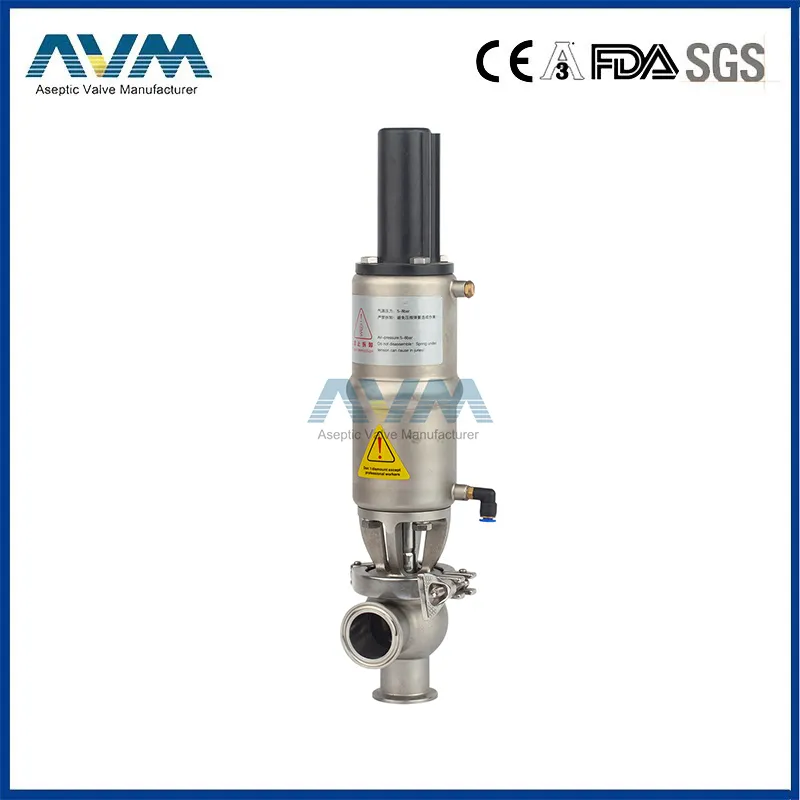 Stainless Steel Sanitary Pneumatic Stop Reversing Valve