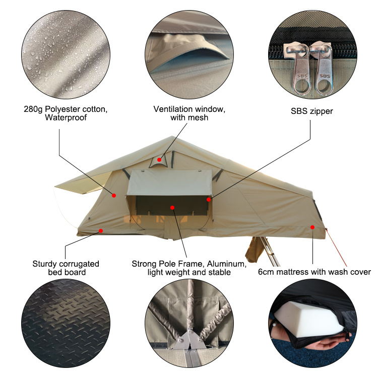 Trailer Camping Tent for Car Trailer Roof Rack Tent