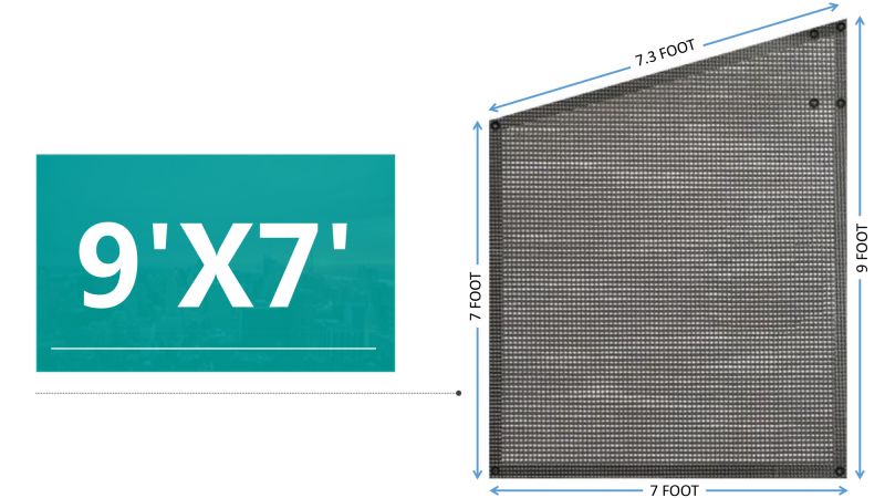 9'x7' RV Awning Side Sun Shade Mesh Screen for RV Camper Trailer