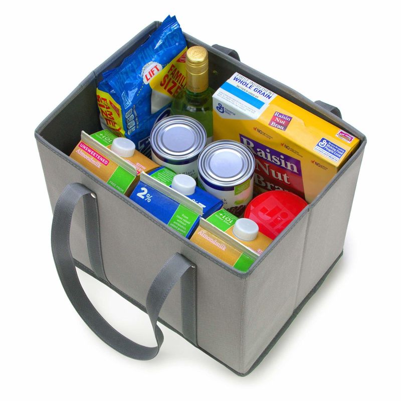 Collapsible Durable Foldable Eco Friendly Nonwoven Grocery Shopping Box Bags
