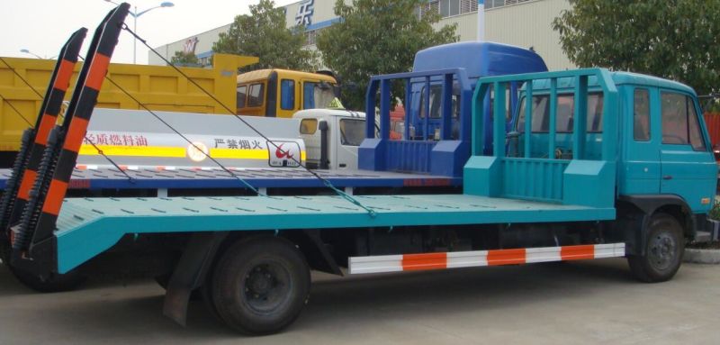 Heavy Duty Diessel Fuel Flatbed Truck with Crane Optional