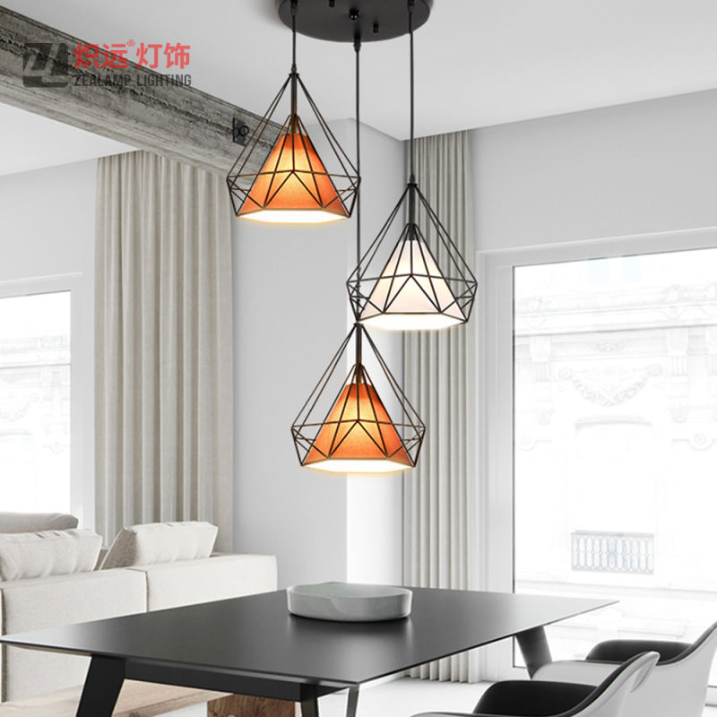 Black Staircase Metal Cage Shade Industrial Vintage Chandelier