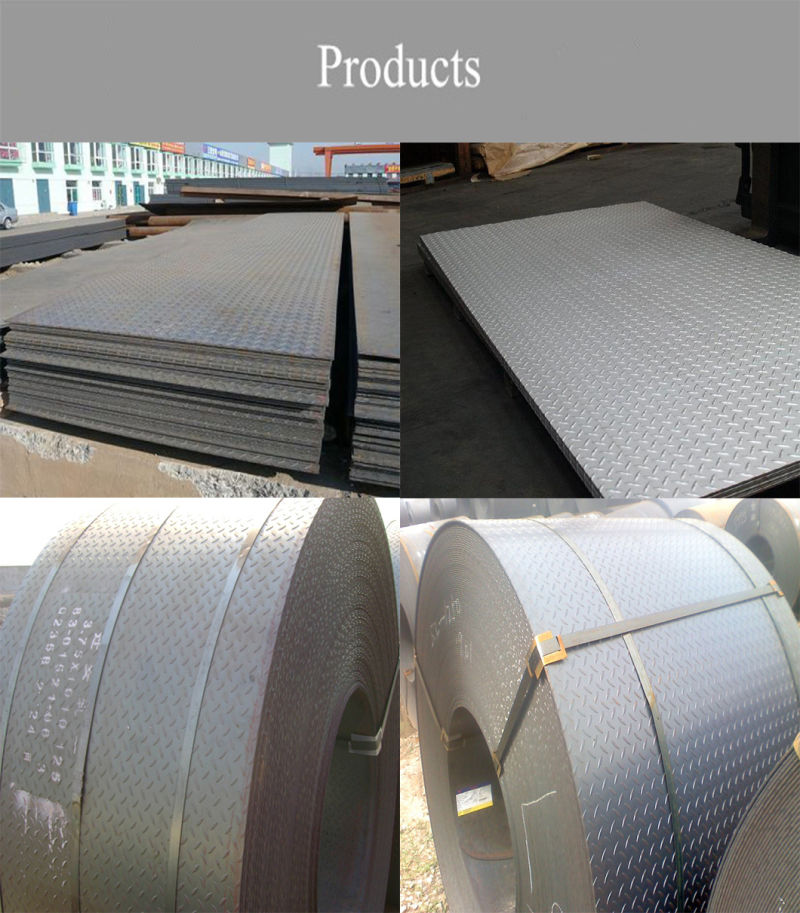 A36, Ss400 Tear Drop Carbon Checkered Floor Steel Plate