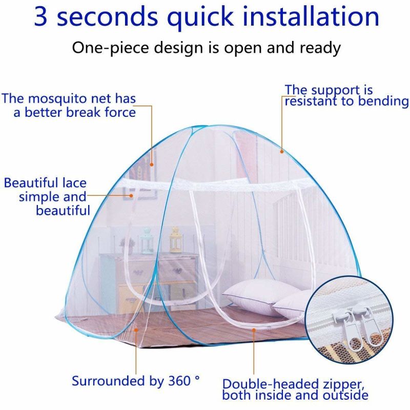 Pop-up Mosquito Net Tent for Beds Foldable Pop up Net
