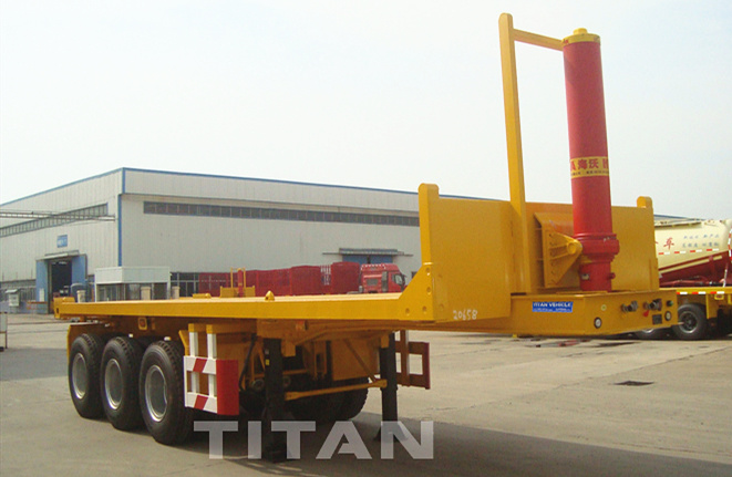 Titan End Dump Tipper Trailer 20FT 40FT Container Tipping Flatbed Semi Trailer