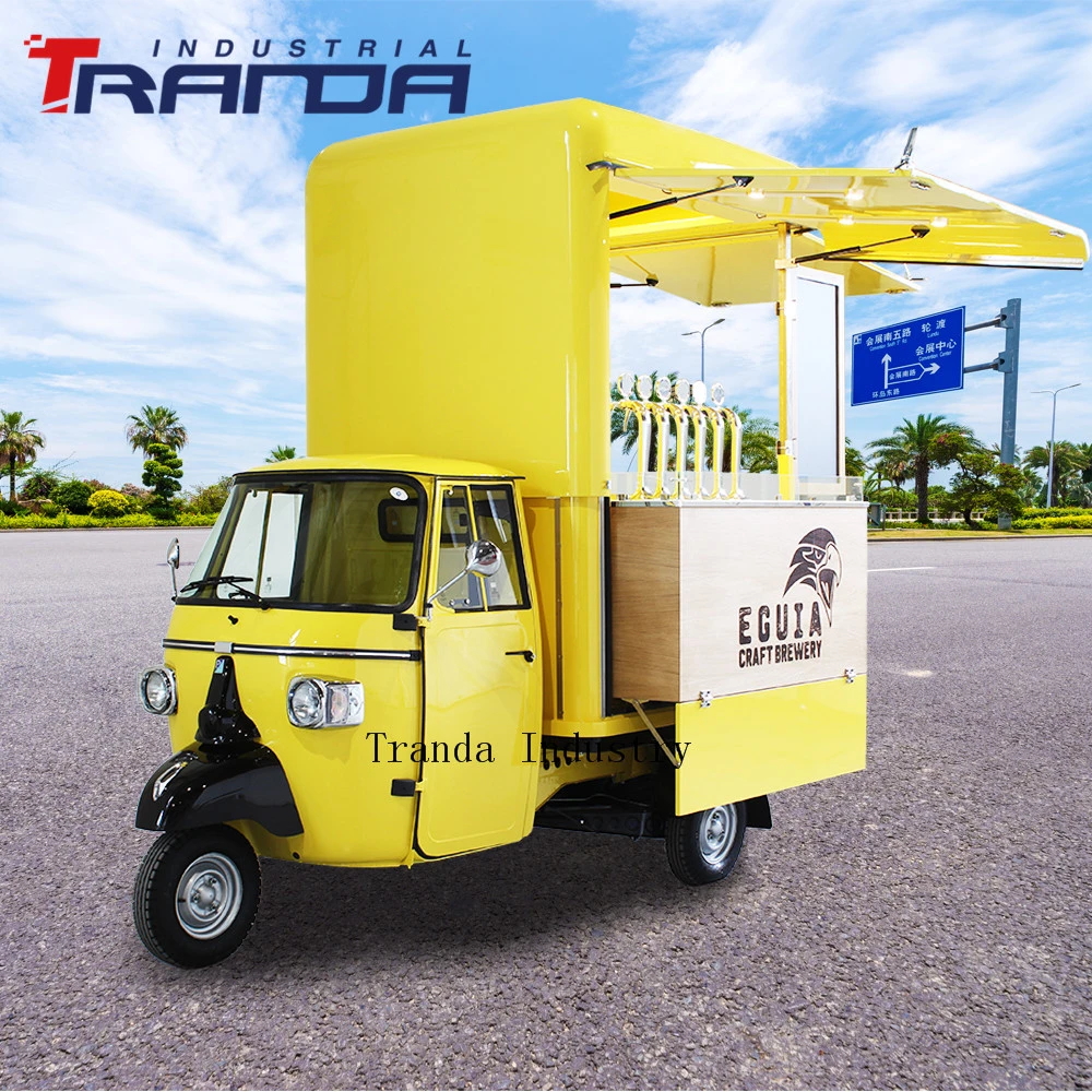 Motorcycle Scooter Hotdog Food Cart Street Snack Food Caravan Trailer Mobile Food Truck for Sale