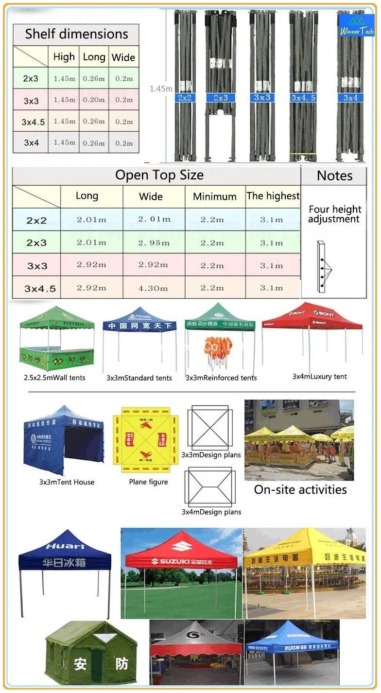 Promotion Customized Trade Show Outdoor Canopy Tent, Aluminum Folding Tent, Pop up Tent-W00051