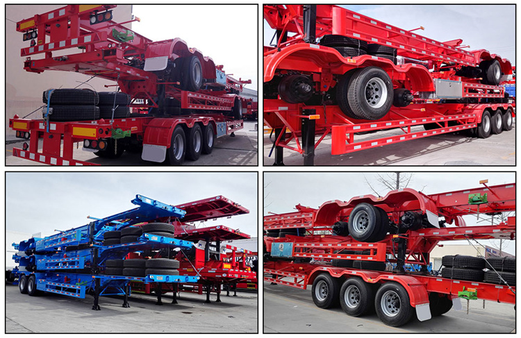 Factory Price Trailer 2 Axles 40FT Container Truck Trailer Terminal Port Skeleton Semi Trailer