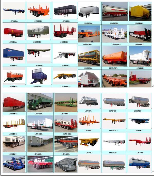 3/4/5 Axle Low-Bed Truck Trailer with Power Engine