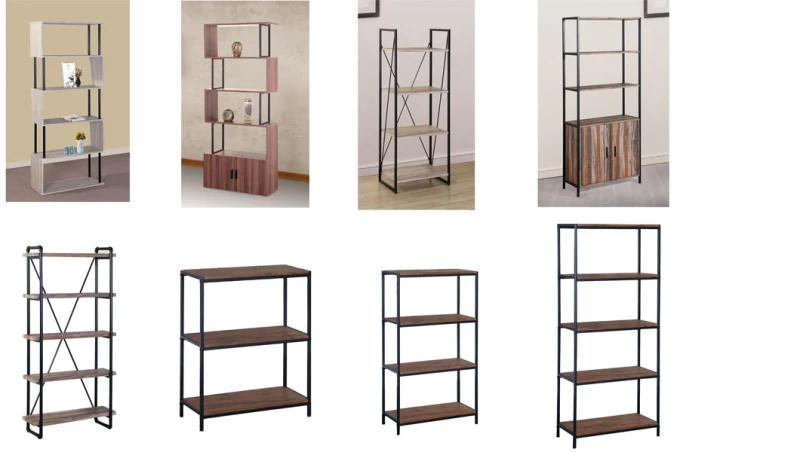 Industrial Design Bookcase 4 Tier Ladder Shelf