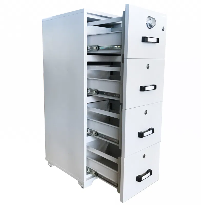 Filing Cabinet Fireproof 4 Drawer Vertical Steel File Cabinet Safes