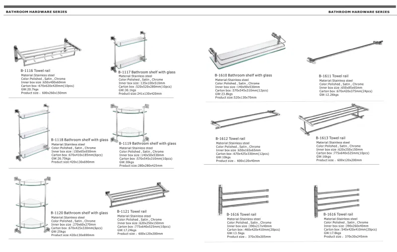 Stainless Steel Towel Rack with Polished Color with Hook