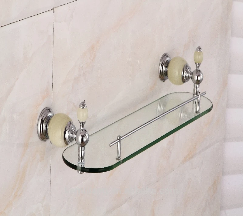 Tempered Clear Glass Bathroom Shower Glass Shelf Glass