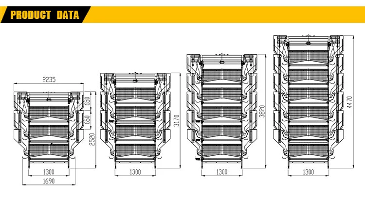 Tianrui H Frame Multi-tiers Tiers Automatic Battery Chicken Cage System
