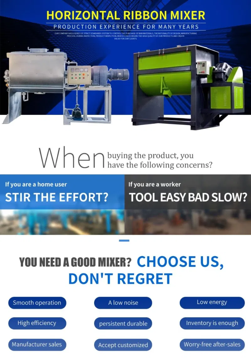 Horizontal Spiral Ribbon Spice Mixer for Powder